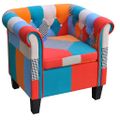 vidaXL Látkové kreslo s patchwork dizajnom