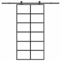 vidaXL Posuvné dvere s kovaním 102x205 cm ESG sklo a hliník