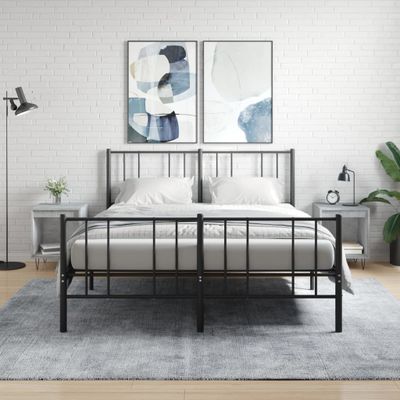 vidaXL Nočné stolíky 2 ks betónové sivé 40x35x50 cm kompozitné drevo