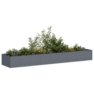 vidaXL Kvetináč antracitový 360x80x40 cm oceľ