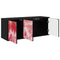 vidaXL Nástenný TV kabinet AACHEN 102 x 33 x 40 cm Čierny dub