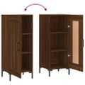 vidaXL Komoda hnedý dub 34,5x34x90 cm spracované drevo