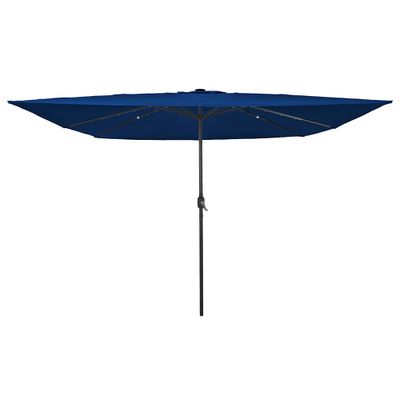 vidaXL Záhradný slnečník 295 x 295 x 245 cm Polyester a oceľ Azurblue