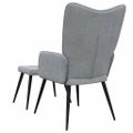 vidaXL Relaxačné kreslo s podnožkou, svetlosivé, látka