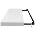 vidaXL Plávajúce nástenné police 2 ks, lesklé biele 90x23,5x3,8cm, MDF