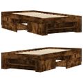 vidaXL Posteľný rám bez matraca dymový dub 75x190 cm kompozitné drevo