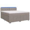 vidaXL Posteľ boxspring s matracom Sivohnedá 160 x 200 cm Látka