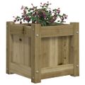 vidaXL Záhradný kvetináč 31x31x31 cm impregnovaná borovica