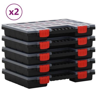 vidaXL Triediace boxy 10 ks 34,5x25x5 cm polypropylén