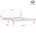 vidaXL Posteľ s matracom Hvar sivohnedá 200x200 cm látka
