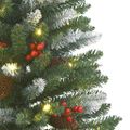 vidaXL Umelé vianočné stromčeky 2 ks 100 LED zeleno-biele 120 cm