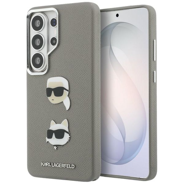 Puzdro Karl Lagerfeld Saffiano Double Heads Metal pre Samsung Galaxy S26 Ultra strieborné