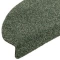 vidaXL Schodové rohože, samolepiace, 30 ks, 65x21x4 cm, zelené, polkruhové, veľké