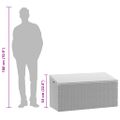 vidaXL záhradný úložný box svetlosivý 110x50x58 cm polyratan