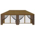vidaXL Kryt altánku s bočnými stenami 600,5 x 300,5 cm Sivohnedá
