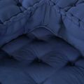 vidaXL Modulová pohovka 3 ks Látka Indigo 140 x 70 x 36 cm