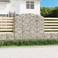 vidaXL Oblúkový gabionový kôš 200x30x180/200 cm pozinkované železo