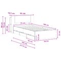 vidaXL Posteľový rám s úložným priestorom a čelom Čierna 75 x 190 cm