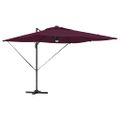 vidaXL Roma Parasol Červená 286 x 284 x 270 cm Hliník a polyester
