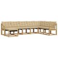 vidaXL Záhradná súprava gaučov 8 ks Biela a béžová