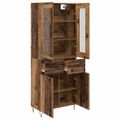 vidaXL Highboard Staré drevo 69,5 x 34 x 90 cm Kompozitné drevo