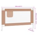 vidaXL Zábrana na detskú posteľ sivohnedá 120x25 cm látka