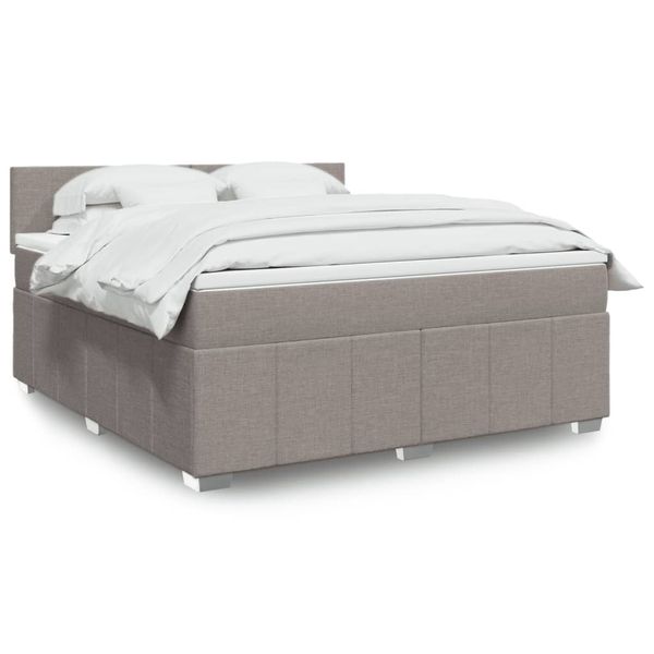 vidaXL Posteľný rám boxspring s matracom sivohned 180x200 cm látka