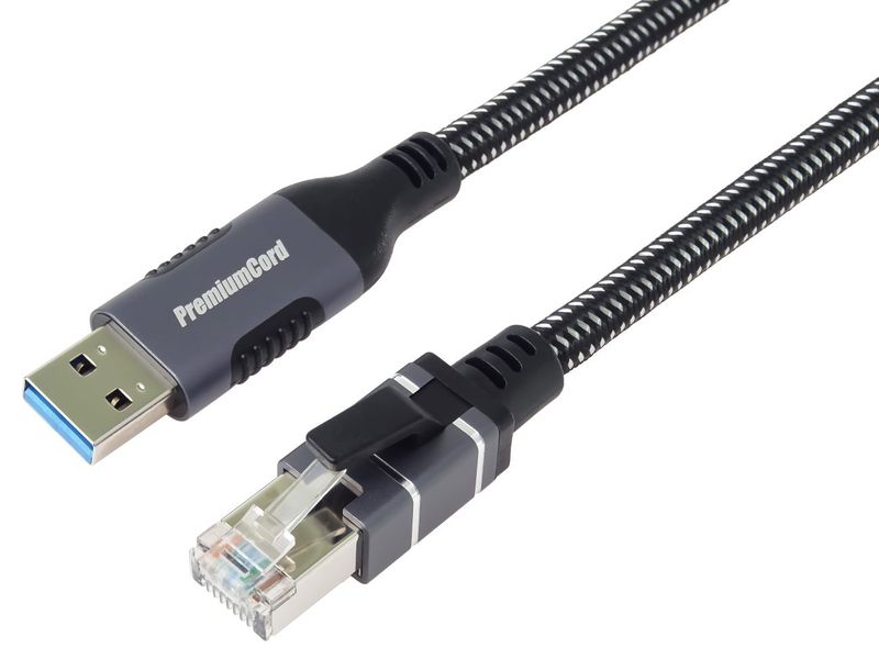 Ethernet. kábel USB3.2->LAN RJ45 10/100/1000, 1m