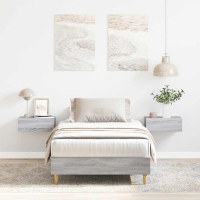 vidaXL Posteľný rám bez matraca sivý sonoma 75x190 cm kompozitné drevo