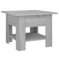 vidaXL Konferenčný stolík sivý dub sonoma 55x55x42 cm drevotrieska