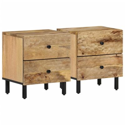 vidaXL Nočné stolíky 2 ks 40x33x46 cm masívne mangovníkové drevo