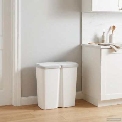 vidaXL Odpadkový kôš Biela 48,5 x 28 x 51 cm PP