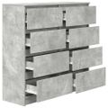 VidaXL Príborník Concrete Grey 100x35x99 cm Engineered Wood