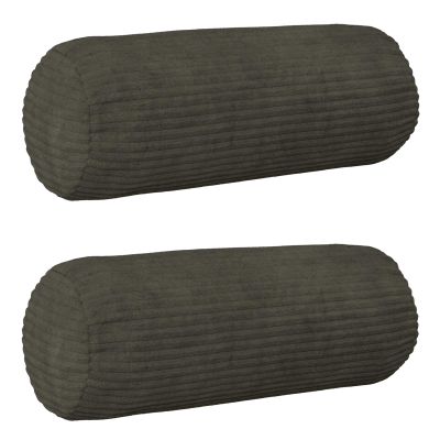 vidaXL Poťah na podložku 2 pcs HEERLEN Antracitová Ø 15 x 40 cm
