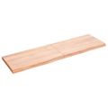 vidaXL Kúpeľňová doska bledohnedá 140x40x(2-4) cm ošetrený masív