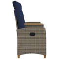vidaXL Hojdačka s tabletou 2 -Seater 126 x 65 x 112 cm polyratan