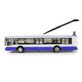 Trolejbus ktorý hlási zastávky česky 28 cm modrý