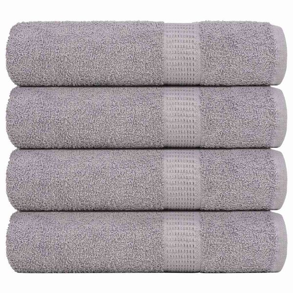 vidaXL Utierky na ruky FROGN 4 ks sivé 50x100 cm 360 g/m²
