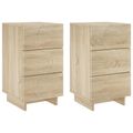 vidaXL Nočný stolík 2 pcs Dub sonoma 33,5 x 34,5 x 60 cm