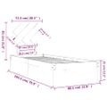 vidaXL Posteľný rám 75x190 cm malé jednolôžko masívne drevo