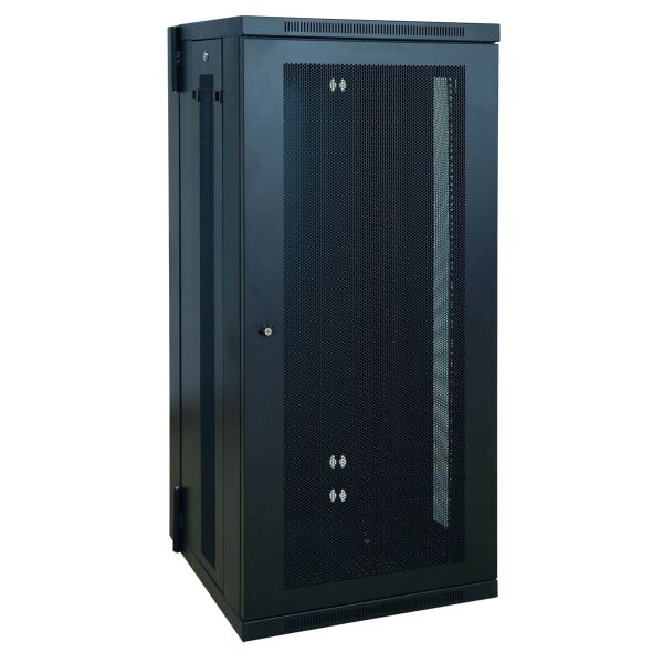 Skriňa SmartRack 26U, Š = 600mm, Hl = 550mm, hĺbka pre prepínače, montáž na stenu