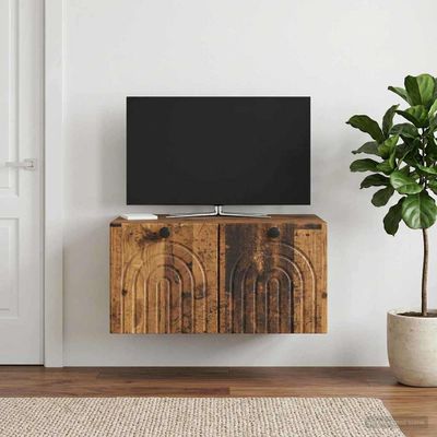 vidaXL Nástenná TV skrinka Nástenný Staré drevo 59,5 x 41 x 30 cm