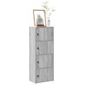 vidaXL Knižnica sivá sonoma 40x24x102 cm kompozitné drevo