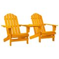 vidaXL Záhradné stoličky Adirondack+stolík, jedľový masív, oranžové