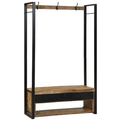 vidaXL Vešiak na oblečenie Hnedá 110 x 40 x 179 cm Mangový masív