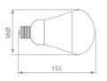 LED žiarovka E27 B95 40 SMD 18W, teplá biela LED žárovka E27 B95 40 SMD 18W, teplá bílá