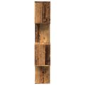 vidaXL Rozdeľ. knižnica 4-posch. staré drevo 70x24x129cm kompoz. drevo