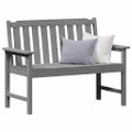 vidaXL Záhradná lavička Svetlosivá 120 x 59 x 88 cm HDPE