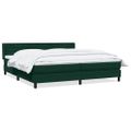 vidaXL Box Spring Posteľ s matracom Tmavo zelená 200x210 cm Zamat