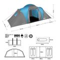Rodinný stan NILS Camp NC6431 Highland IV modrý/sivý